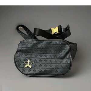 Jeffree Star Black Fanny Bag Belt with Gold Buckle